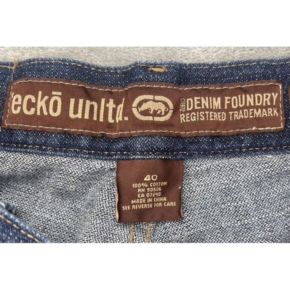 Vintage Men's Ecko Unltd HammerLoop Jeans Skater Baggy Wide Carpenter Size 40x34 - Picture 6 of 10